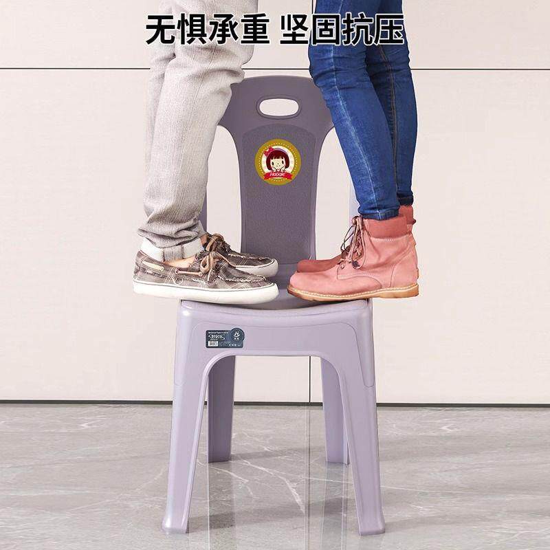 塑料靠背椅椅子加厚饭店儿童户外防滑家用大排档凳子夜市成人餐椅