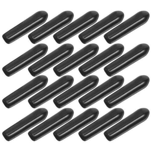 200pcs PVC Soft Rubber Caps for Bolt End Plugs 5mm Black