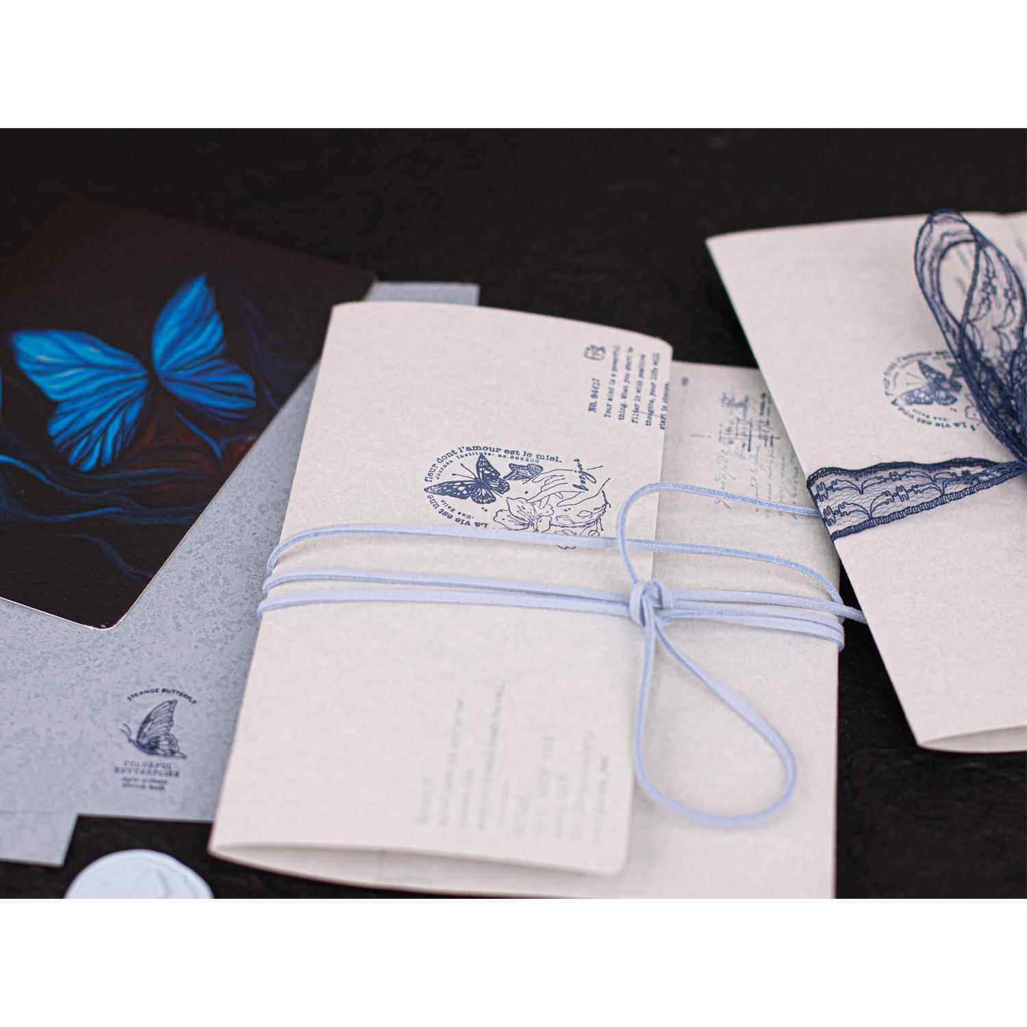蓝色蝴蝶｜椒叔叔手工信封信纸手写信轻覆古浪漫告白情书节日贺卡,文具电教/文化用品/商务用品,信封,淘宝优惠券,粉丝福利购,淘宝优惠卷