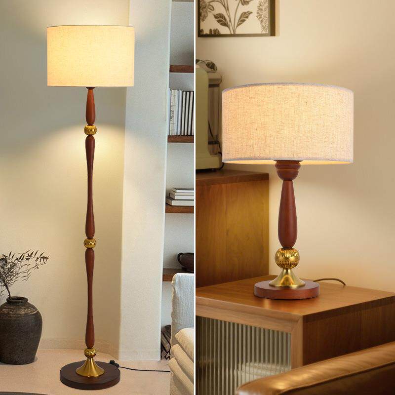 中古风落地灯客厅高级感沙发旁边氛围灯卧室灯装饰床头柜立式台灯