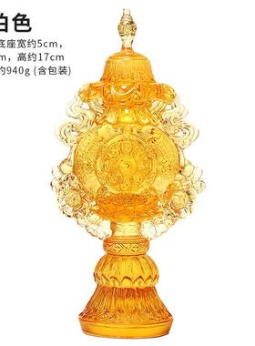 正品古法琉供璃组合八吉祥摆件密供宗奉吉祥八宝集总藏传民族具用