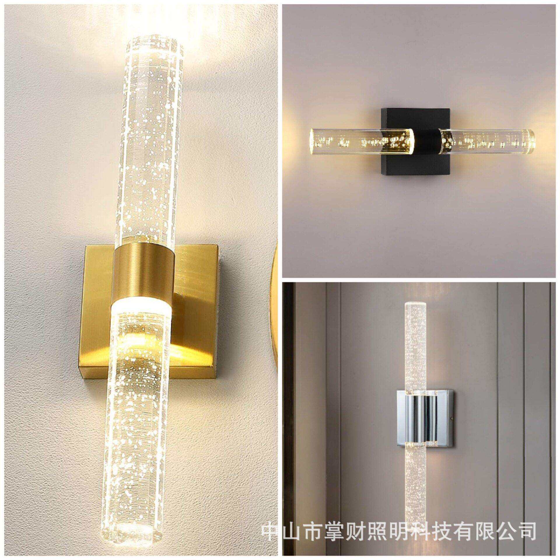 新款LED室简约现轻奢亚克气力泡柱厅卧过道789浴室卫生间镜前客灯