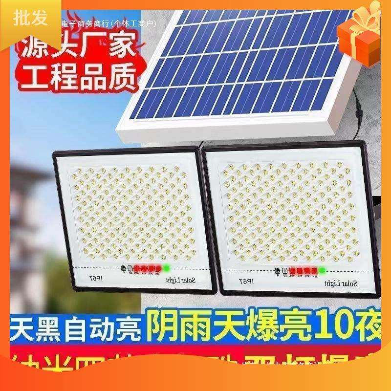 一拖二太阳能照明灯户外庭院灯家用路灯农村新款超亮一件包邮