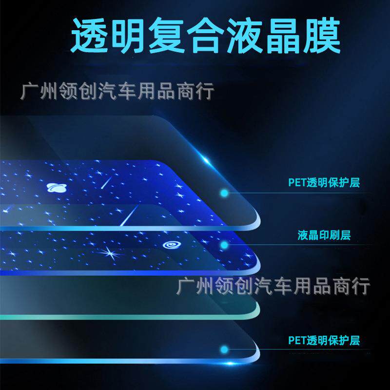 汽车天窗星空膜单窗双天窗全景天幕7彩星空顶语音控制车内氛围灯
