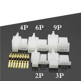 2.8mm公母对接插头孔芯插件2p3p4p6p9p摩托电动汽车连接器接插件