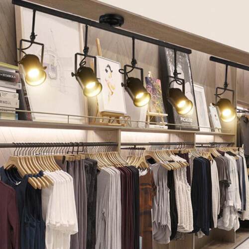 复古美式工业轨道射灯客厅酒吧明装咖啡厅展厅个性LED服装店护眼