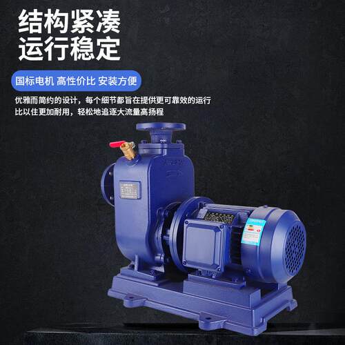 浙江肖荣ZW分体式清水自吸泵卧式管道离心泵 自吸泵电动高扬程
