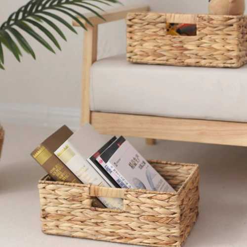 厂家直销葫芦草编织收纳筐藤编客厅卧室手提储物篮收纳篮篮子框筐