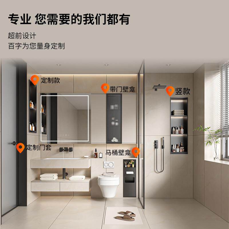 龛现代嵌入式精品TCY001锈钢卫生间浴室空壁镂置物架壁不挂式