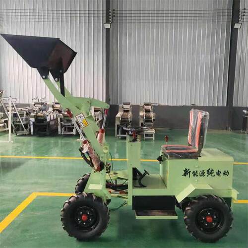 新型电动小铲车小型装载机电动四驱工地养殖农用四轮铲车