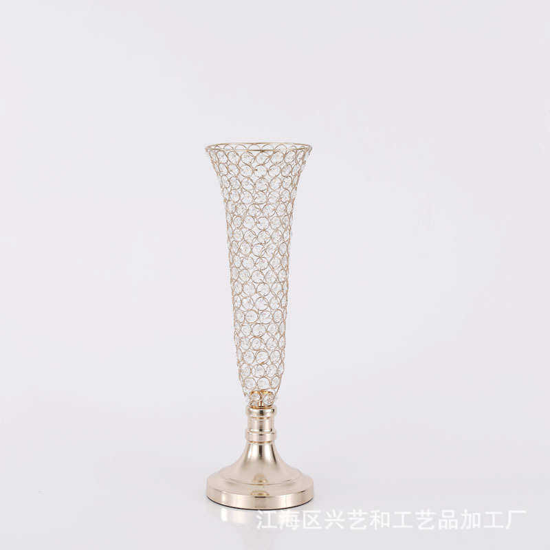 厂家批发欧式电镀铁艺水晶花器家用现代简约餐厅高脚烛台工艺品摆,特色手工艺,其他特色工艺品,淘宝优惠券,粉丝福利购,淘宝优惠卷