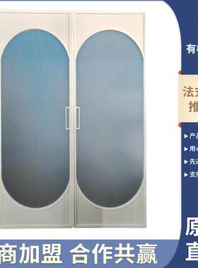 商店双开门法式复古推拉门厨房推拉门复古卫生间欧式玻璃门窗