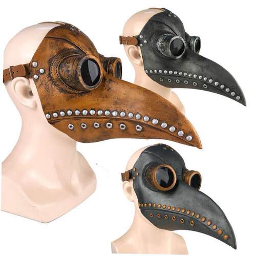 Funny Medieval Steampunk Plague Doctor Bird Mask Latex