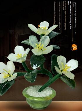 新款古典风格玉石电中视柜摆件国风禅意酒柜茶几关玄饰家居古风装