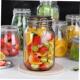 transparent square food sealed large jar storage safe1 glass