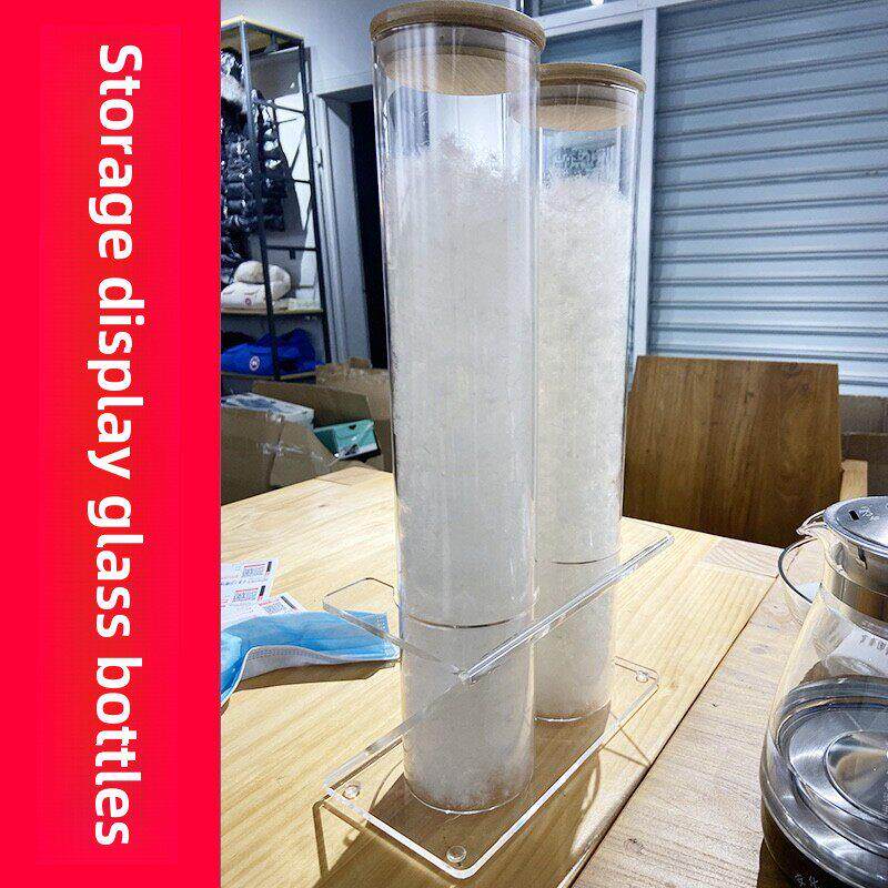 羽绒展示容器玻璃试管五谷花茶鹅绒装羽绒的瓶子带塞茶叶密封罐