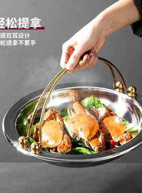 加厚喜锅寿用F77T69MS商锅具饭店新式手用提干锅平底家不锈钢一体