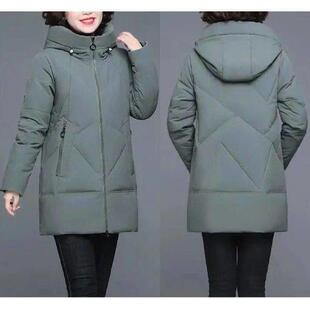 Padded Jacket Plus Middle Solid Cotton Size Color Aged