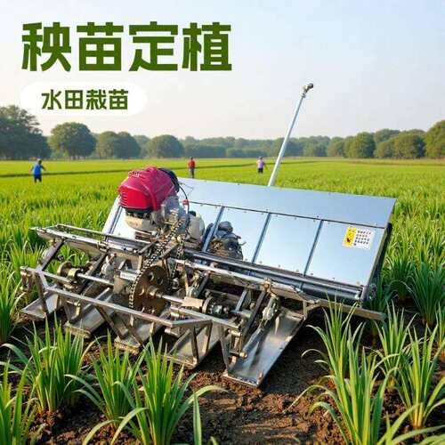 汽油款手拉6行小型水田栽秧插秧机农用水田小块地四冲程插秧机
