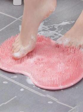 Silicone bath massage mat Shower foot and back brush Wall mo