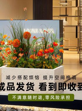彷真花假绿植组合景观户外门口装饰美化落地花槽摆件假花彷生花
