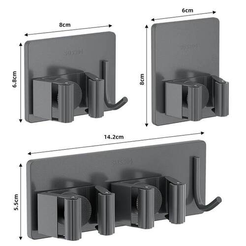 Stainless Steel Household Storage Rack Bathroom扫把拖把黏钩