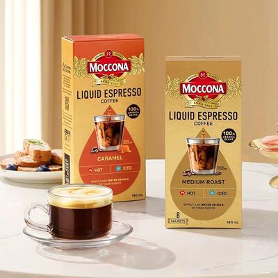 摩可纳moccona浓缩咖啡液冰美式拿铁速溶咖啡液黑咖啡/焦糖风味