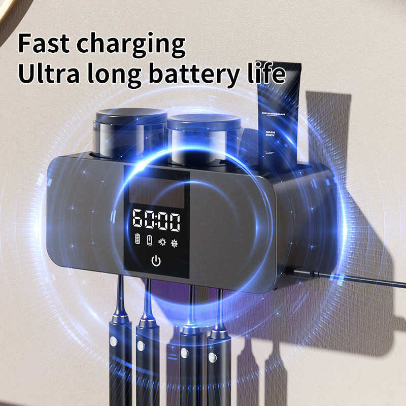 新品壁挂牙刷架漱口杯牙刷架免打孔牙膏牙刷收纳置物架牙具架