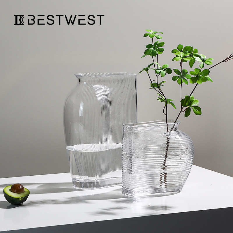 水培摆件简约west玻璃装饰品玄关best透明  家居圆球形花瓶客厅