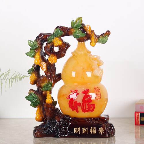 财到福来葫芦摆件店铺开业电视柜酒柜玄关装饰工艺品新中式