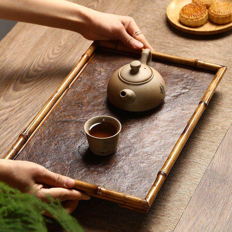 美飞竹崖岩茶托茶道干泡茶托禅壶功夫茶具配件杯垫茶托