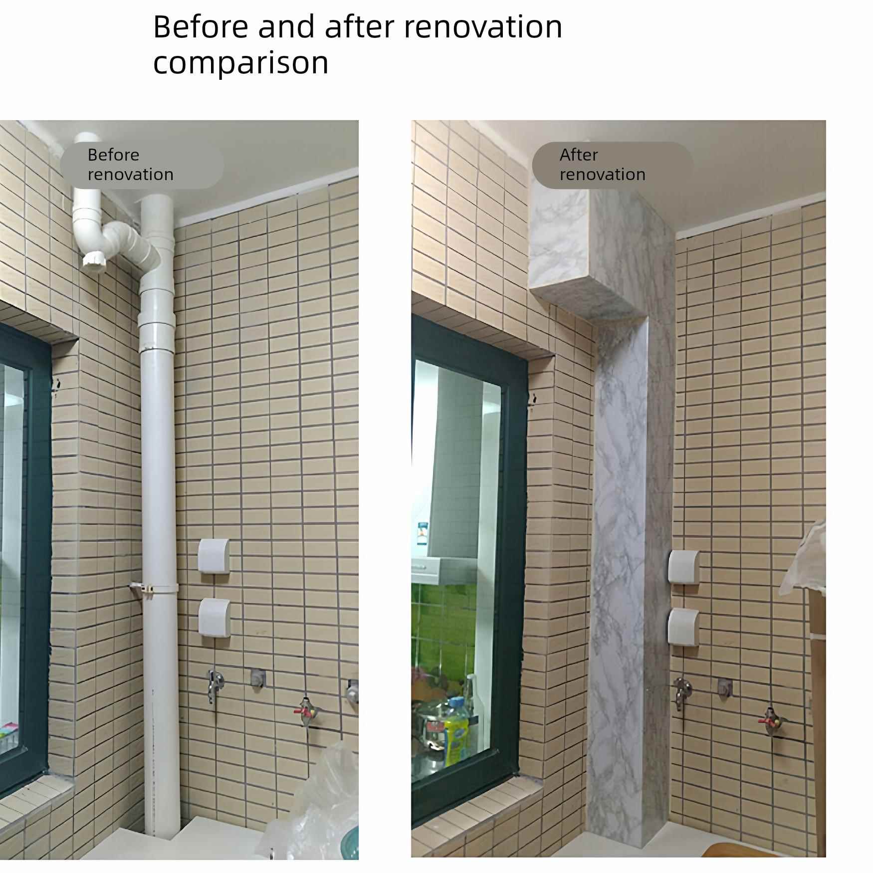 pvc包管神器卫生间下水管道护角遮挡装饰护角遮丑挡板材料厨房