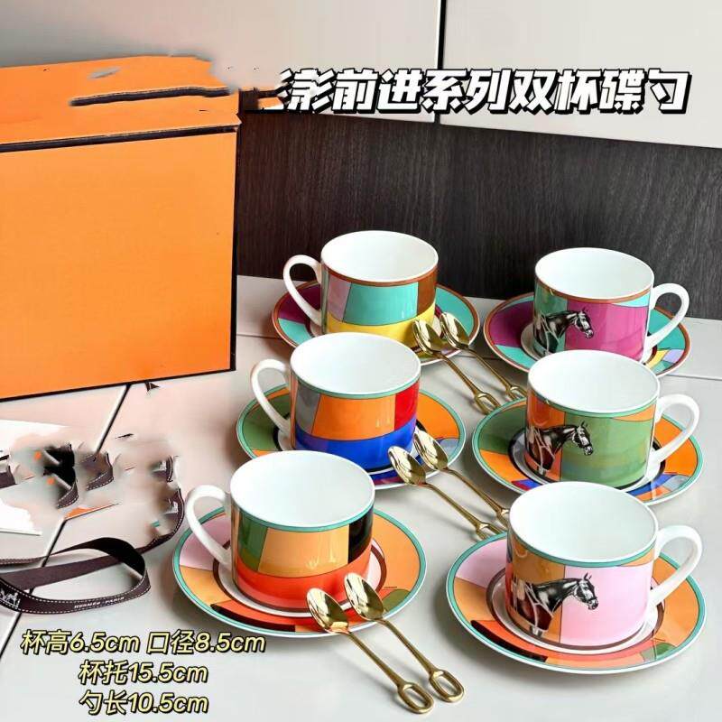 伴手礼骨瓷咖啡杯子杯碟套装创意水杯茶杯欧式高颜值茶具创意礼盒