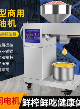 220V/110V商用榨油机中小型家用螺旋炸油机全自动油坊D06oilpr