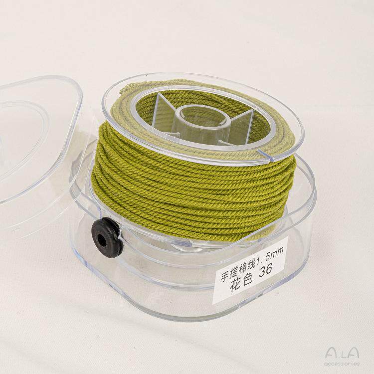 手搓棉线藏式文玩线绳五色线彩绳流苏绳子手工串珠编织棉线材