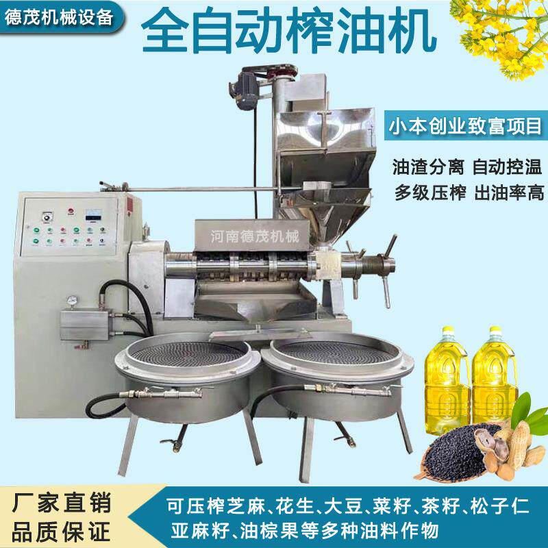家用花生芝麻螺旋压油机器设备小型不锈钢榨油机商用全自动榨油机