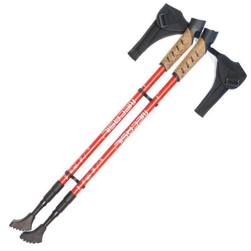 2Pcs Hiking Walking Sticks Anti Shock Trekking Poles Nordic