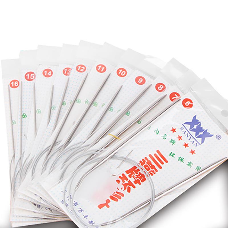 新款加粗环形针棒针循环不锈钢环形打毛线毛衣针手工diy编织工具