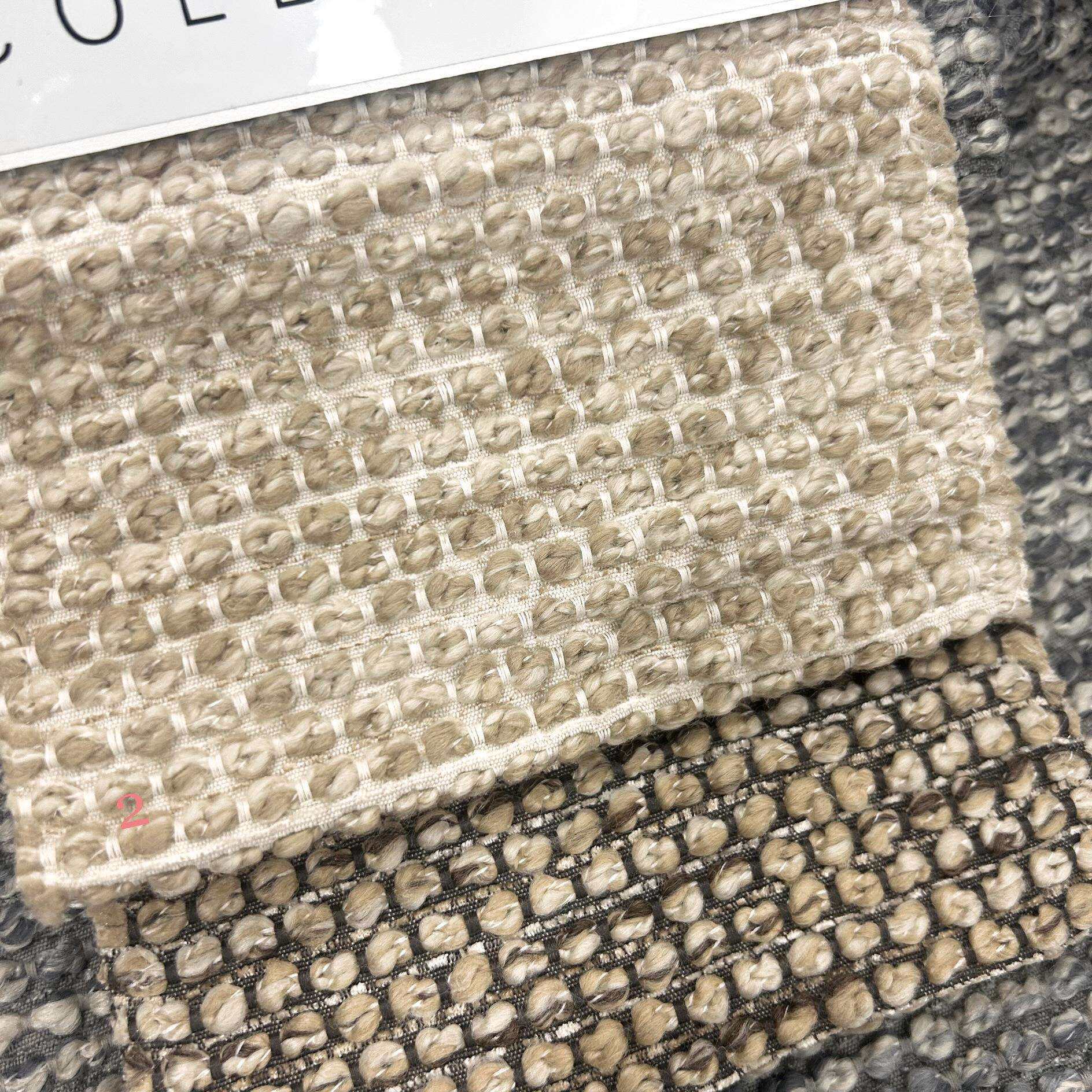 颗粒形状沙发布面料米色咖色小颗粒雪尼尔单椅面料样板房抱枕面料