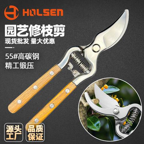 专业修枝剪木柄园林剪园艺剪树枝剪果枝剪花剪锻打省力粗枝剪