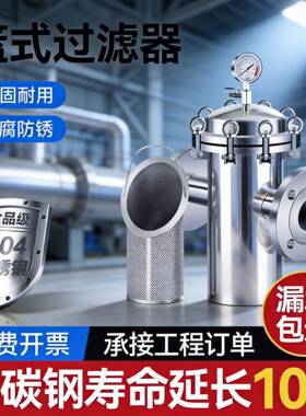 蓝式过滤器快开DN65法兰过滤器篮式过滤器蓝式过滤器过滤设备定制