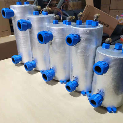 钛管蒸发器鱼池冷水机蒸发器制冷机鱼缸海鲜养殖钛炮换热器1235匹