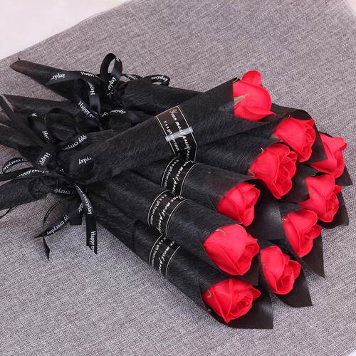 10/5Pcs Soap Rose Bouquet Valentines Day Gift for Fridend We