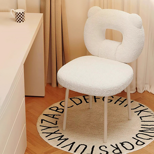 奶油风化妆凳轻奢梳妆凳主卧梳妆台凳子现代简约女生卧室化妆椅子