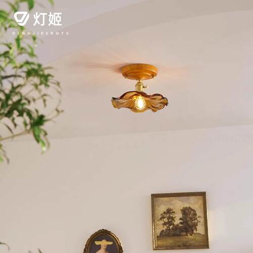 花朵花瓣过道灯约美式花走廊灯现代简楼梯阳衣帽间台168玄关复吸