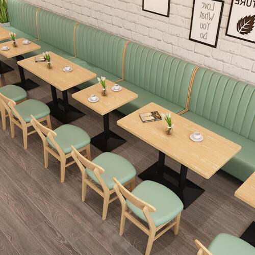 西餐厅饭店实木卡座沙发桌椅组合咖啡厅靠墙卡座奶茶店汉堡店食堂