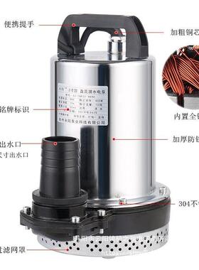 永陆2寸直流水UTW泵电车抽水机潜12VV24V3648V60瓶V72伏高扬程大