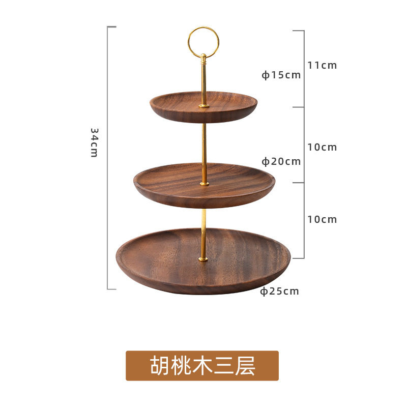 胡桃木胡桃木糖果托盘展示果篮图片