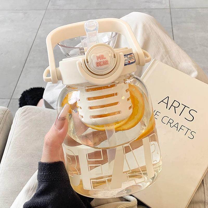 可爱玻璃水杯夏季天女生办公室茶水分离泡茶杯高颜值吸管杯子便携,餐饮具,玻璃杯,淘宝优惠券,粉丝福利购,淘宝优惠卷