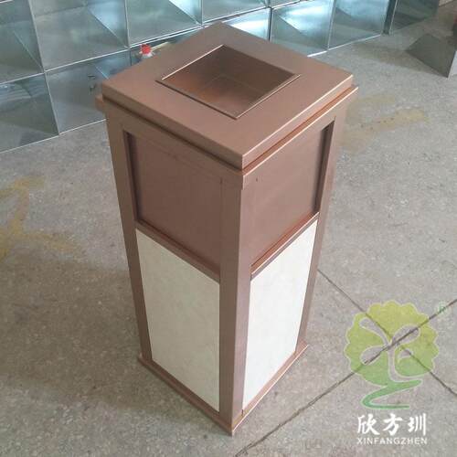 仿大理石方形不锈钢垃圾桶档酒店酒楼装饰电梯口果皮箱回收桶